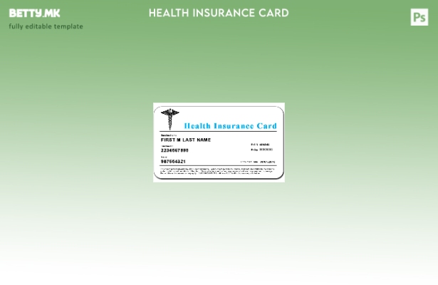 Модерен стил USA ABC картичка за здравствено осигурување на шаблон за здравствен